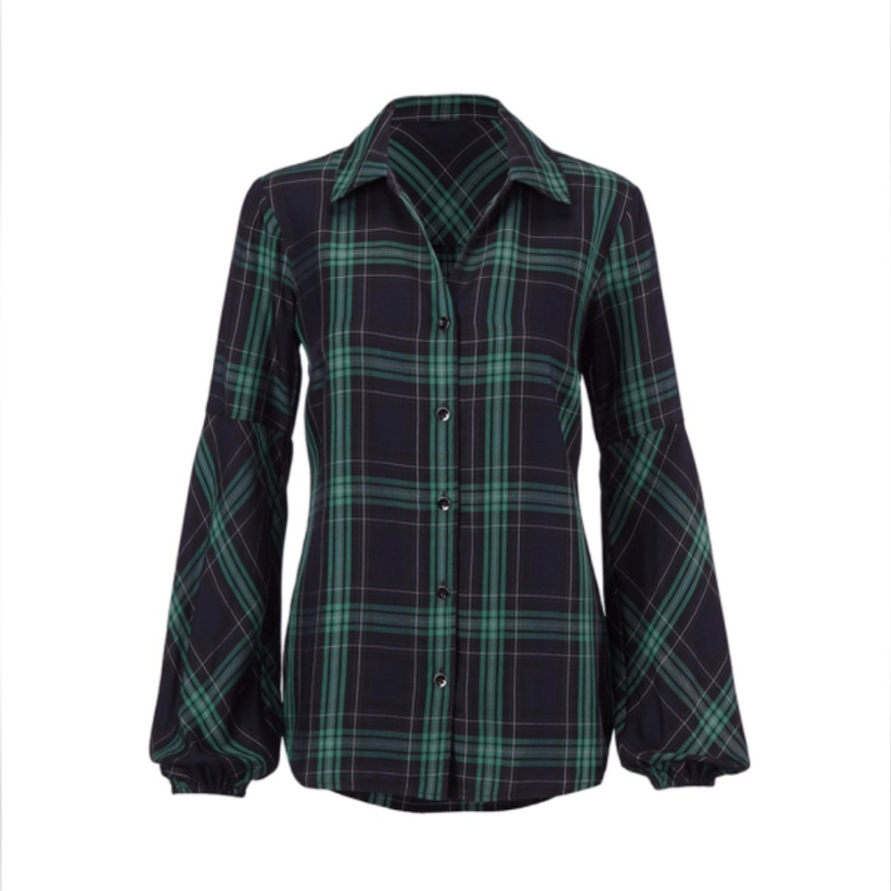CAbi l #3769 Big Sur Shirt. Plaid Button-Up Shirt